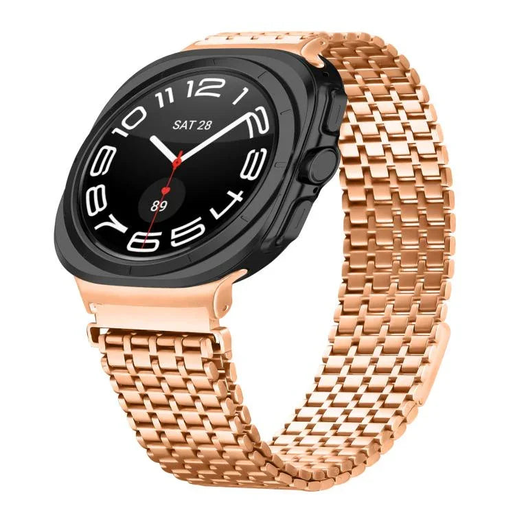 Dây đồng hồ thép không gỉ khóa nam châm chín hạt, Dành cho Samsung Galaxy Watch Ultra 47mm / Ultra 2025