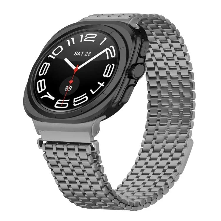 Dây đồng hồ thép không gỉ khóa nam châm chín hạt, Dành cho Samsung Galaxy Watch Ultra 47mm / Ultra 2025