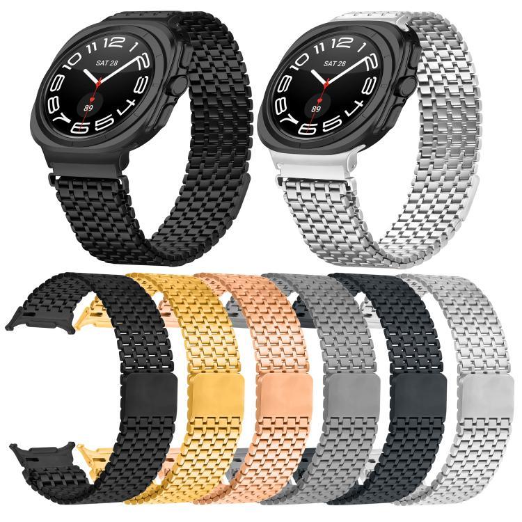 Dây đồng hồ thép không gỉ khóa nam châm chín hạt, Dành cho Samsung Galaxy Watch Ultra 47mm / Ultra 2025