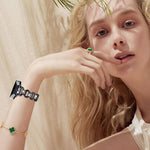 Dây đồng hồ thép không gỉ đầu kim cương hình bầu dục, Dành cho Samsung Galaxy Watch 7 40mm / 44mm