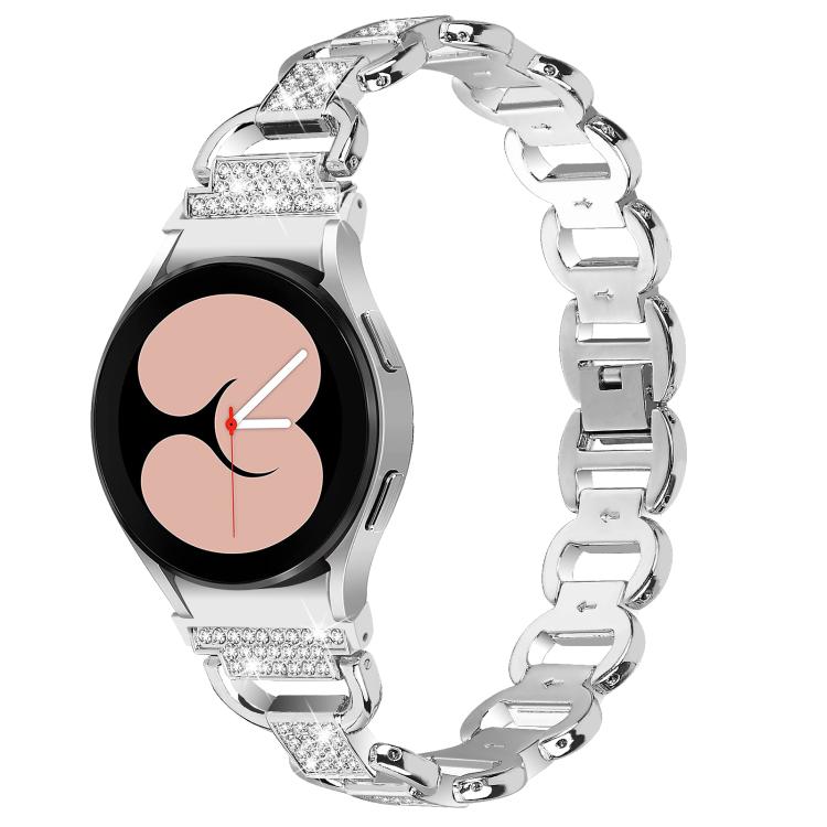 Dây đồng hồ thép không gỉ đầu kim cương hình bầu dục, Dành cho Samsung Galaxy Watch 7 40mm / 44mm