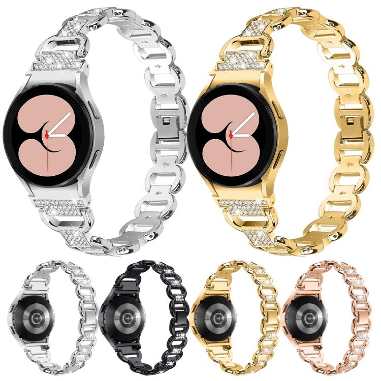 Dây đồng hồ thép không gỉ đầu kim cương hình bầu dục, Dành cho Samsung Galaxy Watch 7 40mm / 44mm