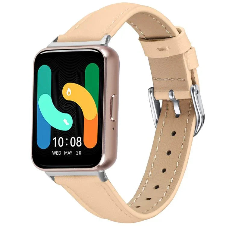 Dây đồng hồ da thật mỏng, Dành cho Samsung Galaxy Fit3