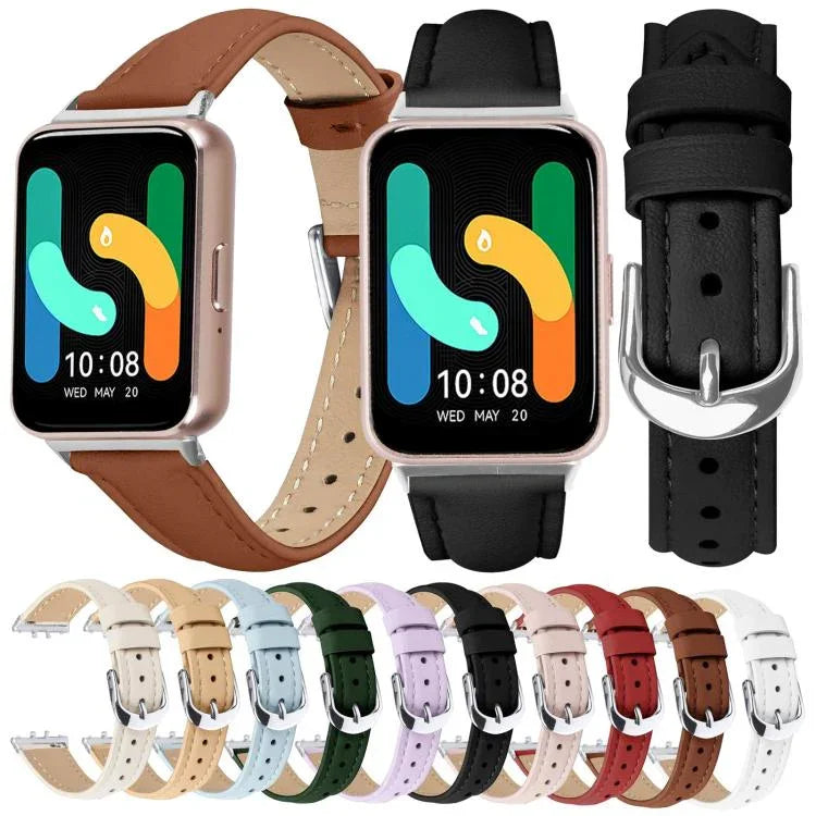 Dây đồng hồ da thật mỏng, Dành cho Samsung Galaxy Fit3