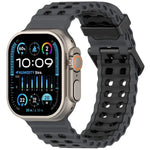 Dây đồng hồ silicone hai màu lỗ đôi đại dương, Dành cho Apple Watch 46mm / 49mm / 45mm / 44mm