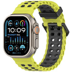 Dây đồng hồ silicone hai màu lỗ đôi đại dương, Dành cho Apple Watch 46mm / 49mm / 45mm / 44mm