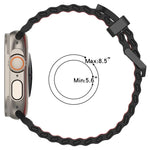 Dây đồng hồ silicone hai màu lỗ đôi đại dương, Dành cho Apple Watch 46mm / 49mm / 45mm / 44mm