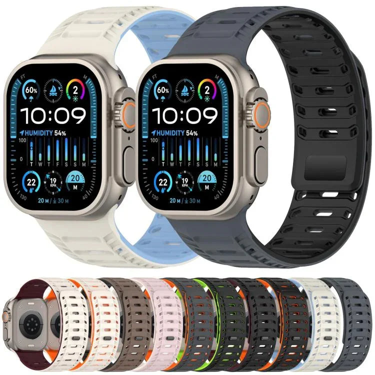 Dây đồng hồ silicone nam châm Mountain Armor, Dành cho Apple Watch 46mm / 49mm / 45mm / 44mm, Dành cho Apple Watch 42mm / 41mm / 40mm / 38mm