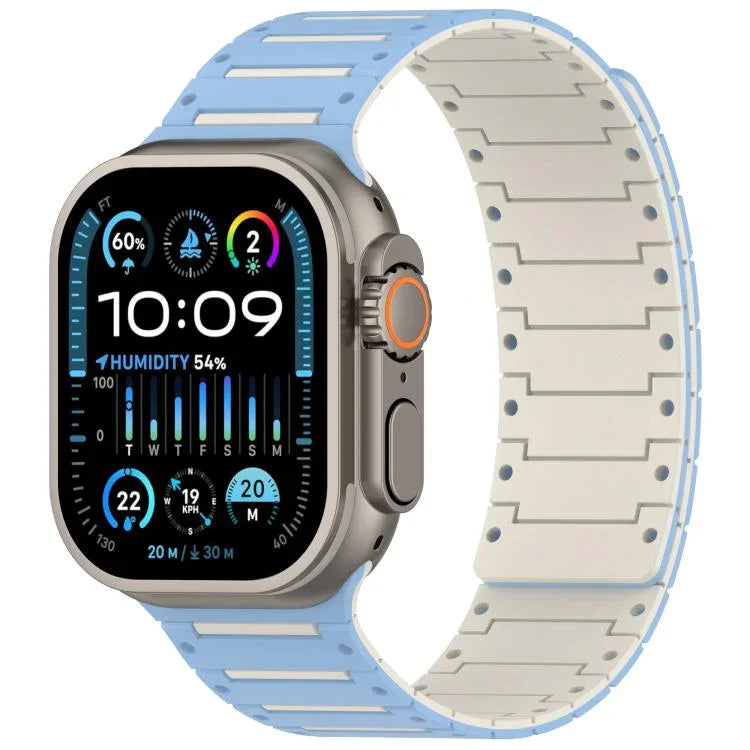 Dây đồng hồ piano hai tông màu mềm mại nhiều màu sắc có nam châm, Dành cho Apple Watch 46mm / 49mm / 45mm / 44mm