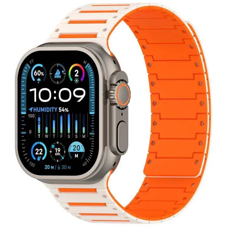 Dây đồng hồ piano hai tông màu mềm mại nhiều màu sắc có nam châm, Dành cho Apple Watch 46mm / 49mm / 45mm / 44mm