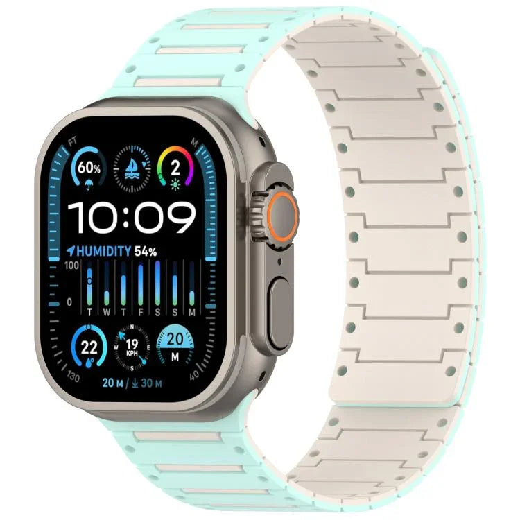 Dây đồng hồ piano hai tông màu mềm mại nhiều màu sắc có nam châm, Dành cho Apple Watch 46mm / 49mm / 45mm / 44mm