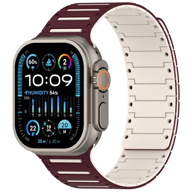 Dây đồng hồ piano hai tông màu mềm mại nhiều màu sắc có nam châm, Dành cho Apple Watch 46mm / 49mm / 45mm / 44mm
