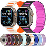 Dây đồng hồ piano hai tông màu mềm mại nhiều màu sắc có nam châm, Dành cho Apple Watch 46mm / 49mm / 45mm / 44mm