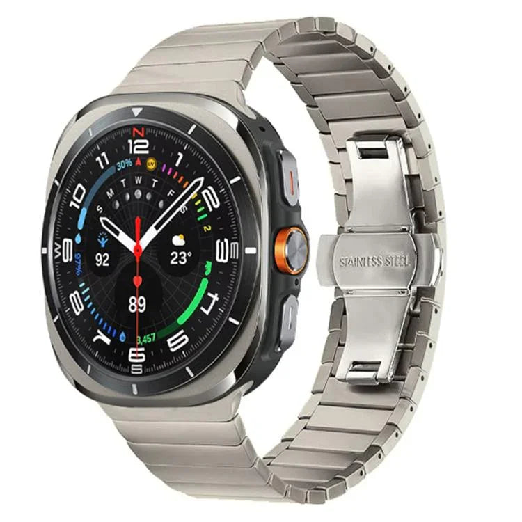 Dây đồng hồ thép không gỉ khóa bướm một hạt, Dành cho Samsung Galaxy Watch Ultra 47mm / Ultra 2025