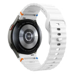 Dây đồng hồ silicone vân sóng khâu mặt trong khóa ngược 20mm, Dành cho Samsung Galaxy Watch 7 40mm / 44mm