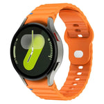 Dây đồng hồ silicone vân sóng khâu mặt trong khóa ngược 20mm, Dành cho Samsung Galaxy Watch 7 40mm / 44mm