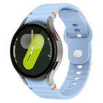 Dây đồng hồ silicone vân sóng khâu mặt trong khóa ngược 20mm, Dành cho Samsung Galaxy Watch 7 40mm / 44mm