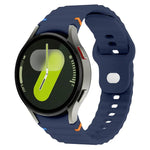 Dây đồng hồ silicone vân sóng khâu mặt trong khóa ngược 20mm, Dành cho Samsung Galaxy Watch 7 40mm / 44mm