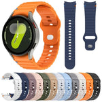 Dây đồng hồ silicone vân sóng khâu mặt trong khóa ngược 20mm, Dành cho Samsung Galaxy Watch 7 40mm / 44mm