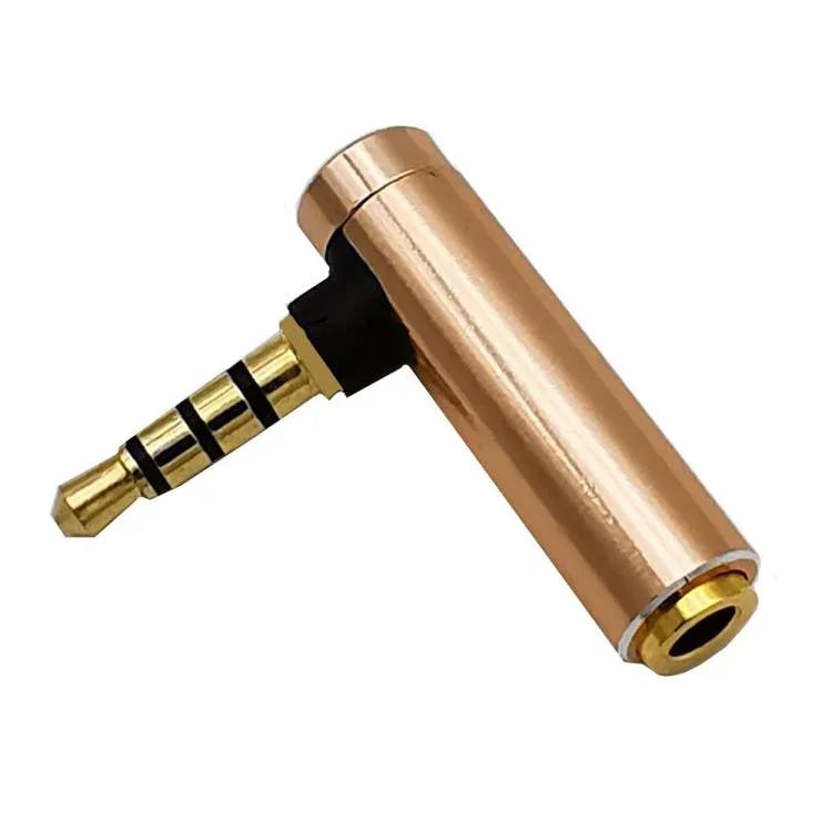 Đầu nối chuyển đổi âm thanh JUNSUNMAY 90 độ góc phải 3.5mm TRRS đực sang cái