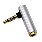 Đầu nối chuyển đổi âm thanh JUNSUNMAY 90 độ góc phải 3.5mm TRRS đực sang cái