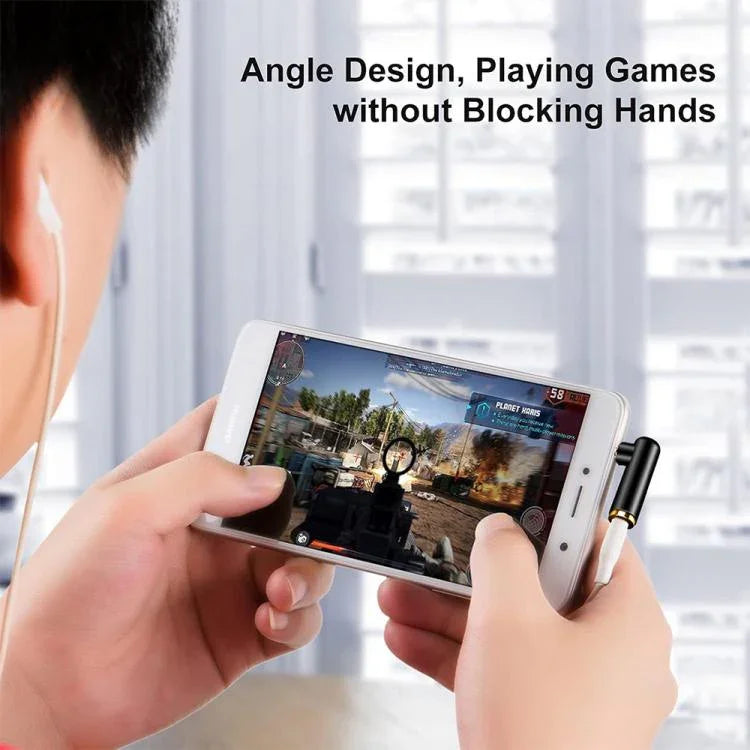 Đầu nối chuyển đổi âm thanh JUNSUNMAY 90 độ góc phải 3.5mm TRRS đực sang cái