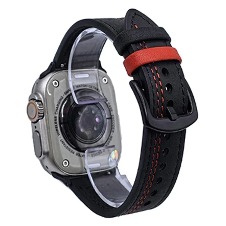 Dây đồng hồ da kéo lên khóa ba sao 7 dòng, Dành cho Apple Watch 46mm / 49mm / 45mm / 44mm, Dành cho Apple Watch 42mm / 41mm / 40mm / 38mm