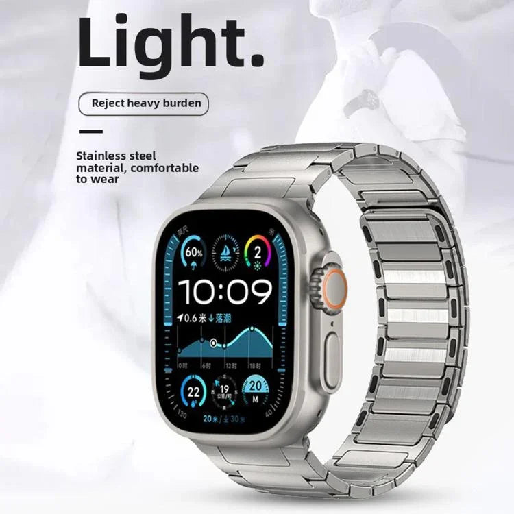 Dây đeo thép không gỉ từ tính kiểu I-Beam, dành cho Apple Watch 46mm / 49mm / 45mm / 44mm, dành cho Apple Watch 42mm / 41mm / 40mm / 38mm