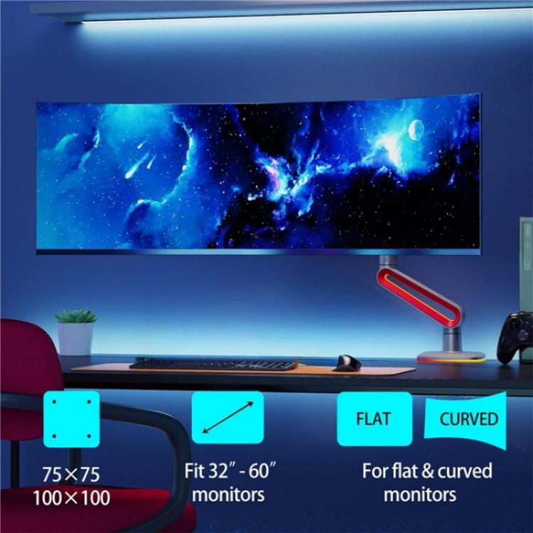 Giá đỡ màn hình chơi game NORTH BAYOU L60 có đèn RGB, giá đỡ màn hình 32-60 inch, L60
