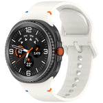 Dây đồng hồ silicone màu trơn may chỉ cho Samsung Galaxy Watch8 / Watch8 Classic, S, M