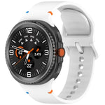 Dây đồng hồ silicone màu trơn may chỉ cho Samsung Galaxy Watch8 / Watch8 Classic, S, M