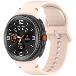 Dây đồng hồ silicone màu trơn may chỉ cho Samsung Galaxy Watch8 / Watch8 Classic, S, M