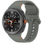 Dây đồng hồ silicone màu trơn may chỉ cho Samsung Galaxy Watch8 / Watch8 Classic, S, M