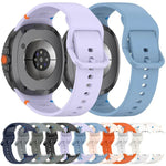 Dây đồng hồ silicone màu trơn may chỉ cho Samsung Galaxy Watch8 / Watch8 Classic, S, M