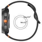 Dây đồng hồ silicone màu trơn may chỉ cho Samsung Galaxy Watch8 / Watch8 Classic, S, M
