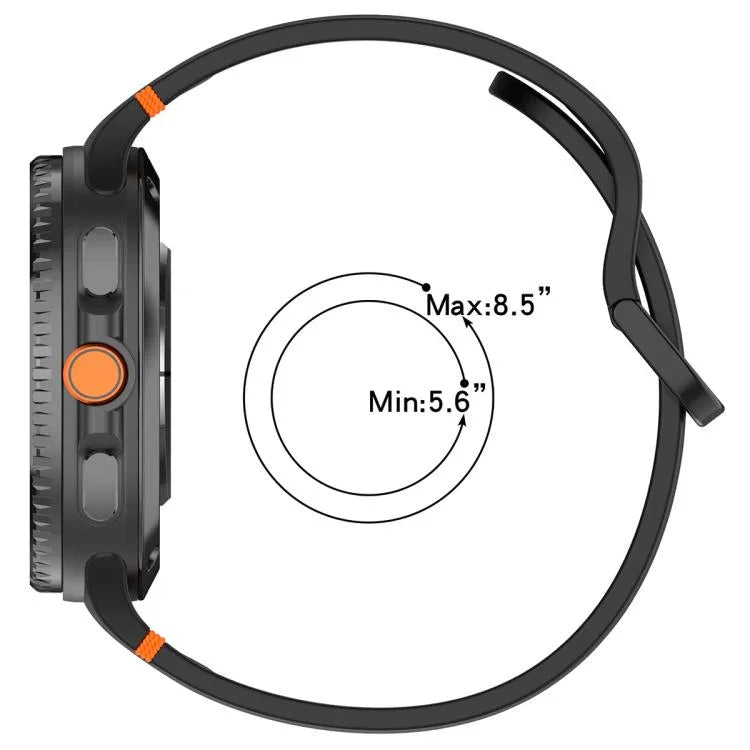 Dây đồng hồ silicone màu trơn may chỉ cho Samsung Galaxy Watch8 / Watch8 Classic, S, M