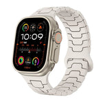 Dây đeo đồng hồ silicone nam châm vảy rồng thép, dành cho Apple Watch 46mm / 49mm / 45mm / 44mm
