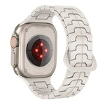 Dây đeo đồng hồ silicone nam châm vảy rồng thép, dành cho Apple Watch 46mm / 49mm / 45mm / 44mm