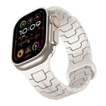 Dây đeo đồng hồ silicone nam châm vảy rồng thép, dành cho Apple Watch 46mm / 49mm / 45mm / 44mm