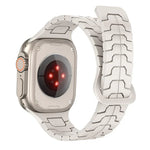 Dây đeo đồng hồ silicone nam châm vảy rồng thép, dành cho Apple Watch 46mm / 49mm / 45mm / 44mm