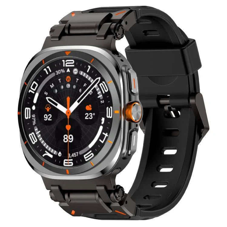 Dây đồng hồ đầu kim loại Explorer cao su flo, Dành cho Samsung Galaxy Watch Ultra 47mm / Ultra 2025