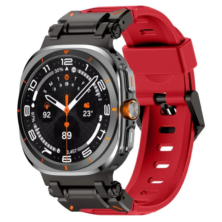 Dây đồng hồ đầu kim loại Explorer cao su flo, Dành cho Samsung Galaxy Watch Ultra 47mm / Ultra 2025