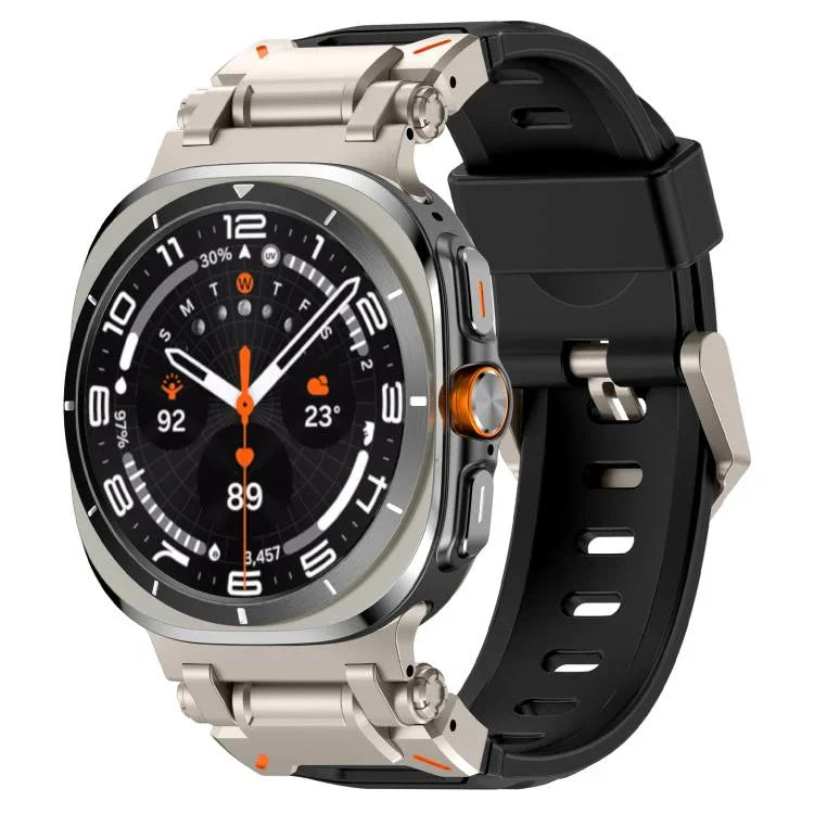 Dây đồng hồ đầu kim loại Explorer cao su flo, Dành cho Samsung Galaxy Watch Ultra 47mm / Ultra 2025