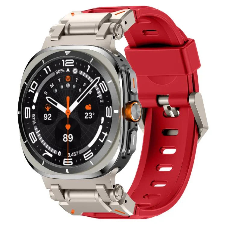 Dây đồng hồ đầu kim loại Explorer cao su flo, Dành cho Samsung Galaxy Watch Ultra 47mm / Ultra 2025