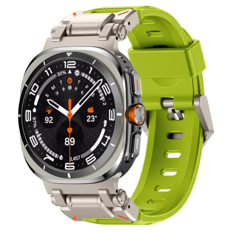 Dây đồng hồ đầu kim loại Explorer cao su flo, Dành cho Samsung Galaxy Watch Ultra 47mm / Ultra 2025