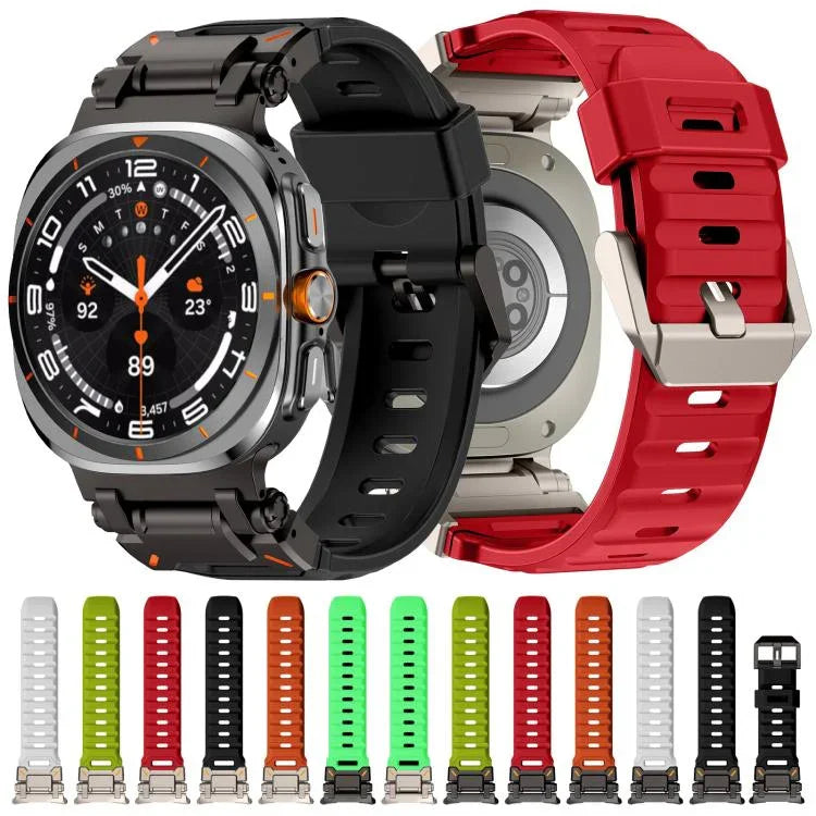 Dây đồng hồ đầu kim loại Explorer cao su flo, Dành cho Samsung Galaxy Watch Ultra 47mm / Ultra 2025