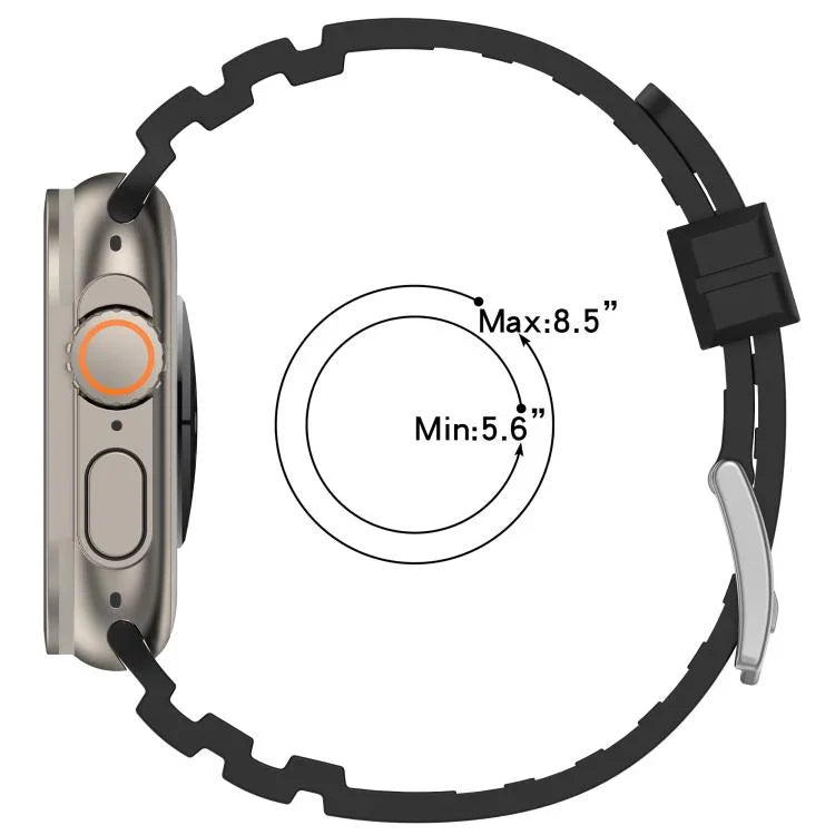 Diamond Texture Two-Color Silicone Watch Band, For Apple Watch 46mm / 49mm / 45mm / 44mm