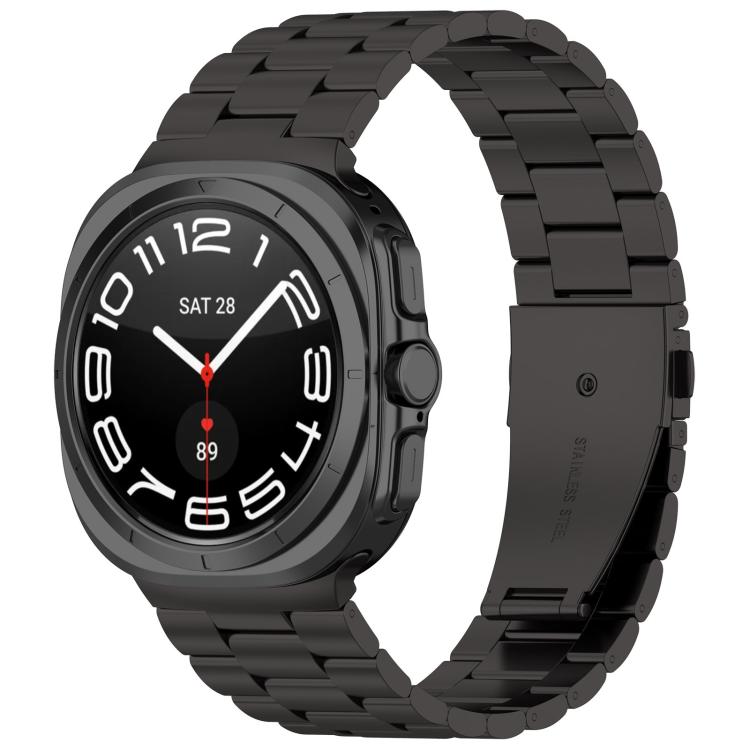 Dây đồng hồ thép không gỉ ba hạt kèm dụng cụ tháo, dành cho Samsung Galaxy Watch8 / Watch8 Classic