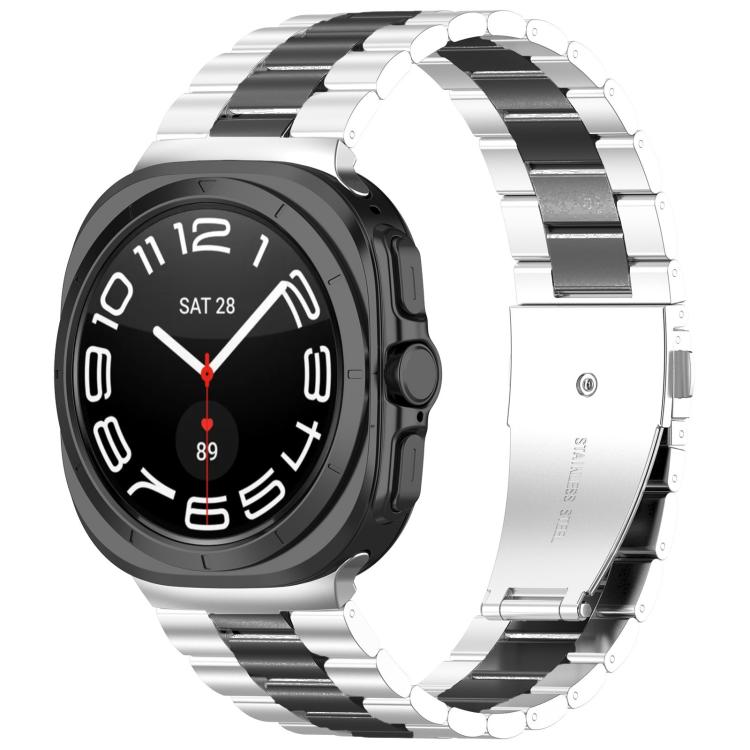 Dây đồng hồ thép không gỉ ba hạt kèm dụng cụ tháo, dành cho Samsung Galaxy Watch8 / Watch8 Classic
