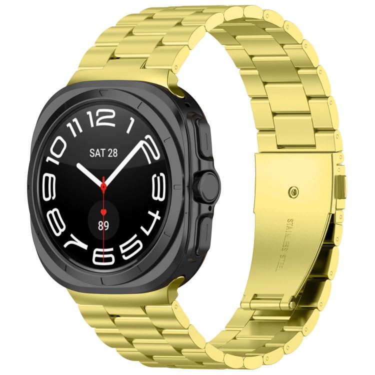 Dây đồng hồ thép không gỉ ba hạt kèm dụng cụ tháo, dành cho Samsung Galaxy Watch8 / Watch8 Classic